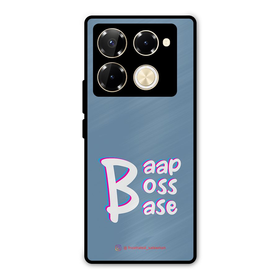 Baap Boss Base SteelBlue Metal Back Case for Infinix Note 40 Pro