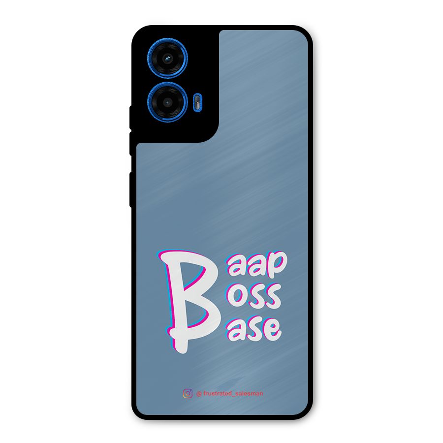 Baap Boss Base SteelBlue Metal Back Case for Moto G45