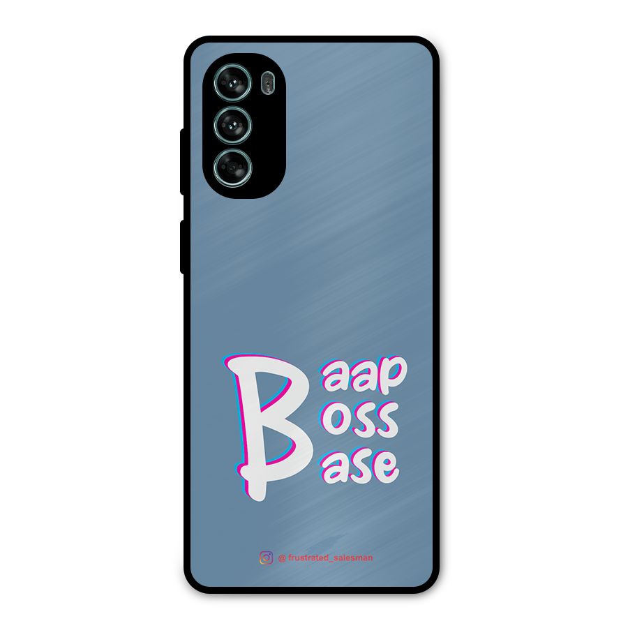 Baap Boss Base SteelBlue Metal Back Case for Moto G62