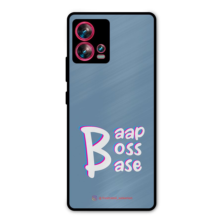Baap Boss Base SteelBlue Metal Back Case for Motorola Edge 30 Fusion