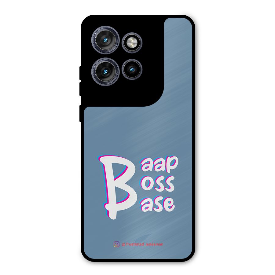 Baap Boss Base SteelBlue Metal Back Case for Motorola Edge 50 Neo