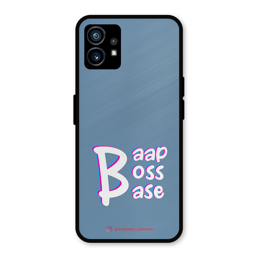 Baap Boss Base SteelBlue Metal Back Case for Nothing Phone 1