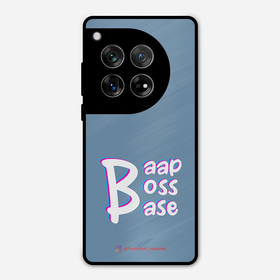 Baap Boss Base SteelBlue Metal Back Case for OnePlus 12