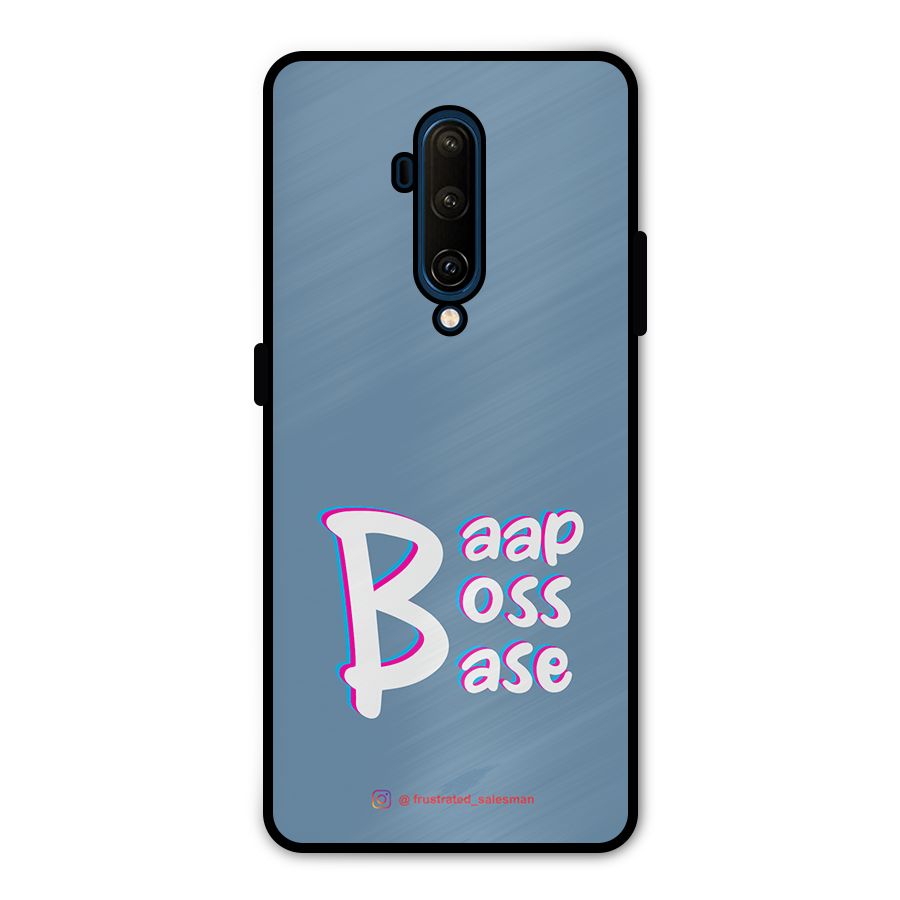 Baap Boss Base SteelBlue Metal Back Case for OnePlus 7T Pro