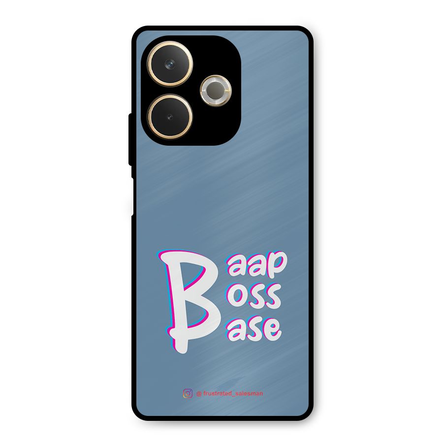 Baap Boss Base SteelBlue Metal Back Case for Oppo A5 Pro