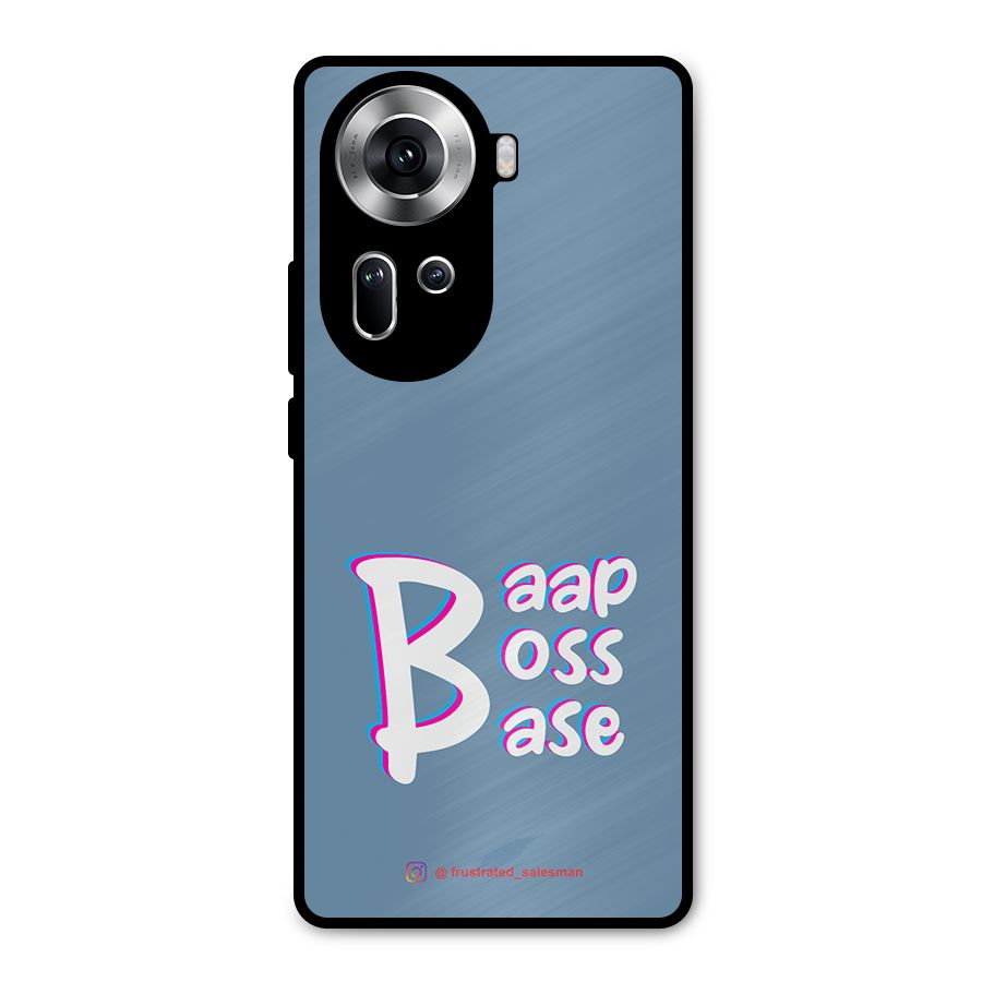Baap Boss Base SteelBlue Metal Back Case for Oppo Reno11 5G