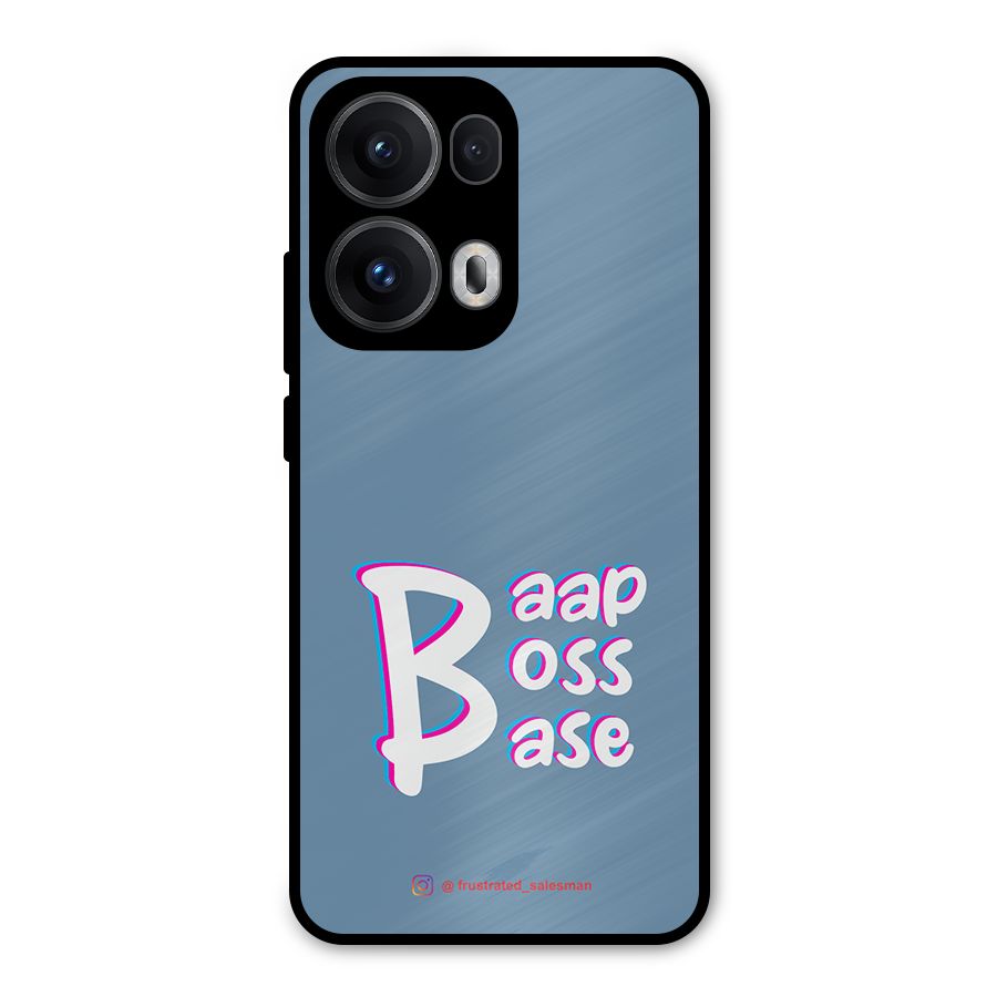 Baap Boss Base SteelBlue Metal Back Case for Oppo Reno13 Pro
