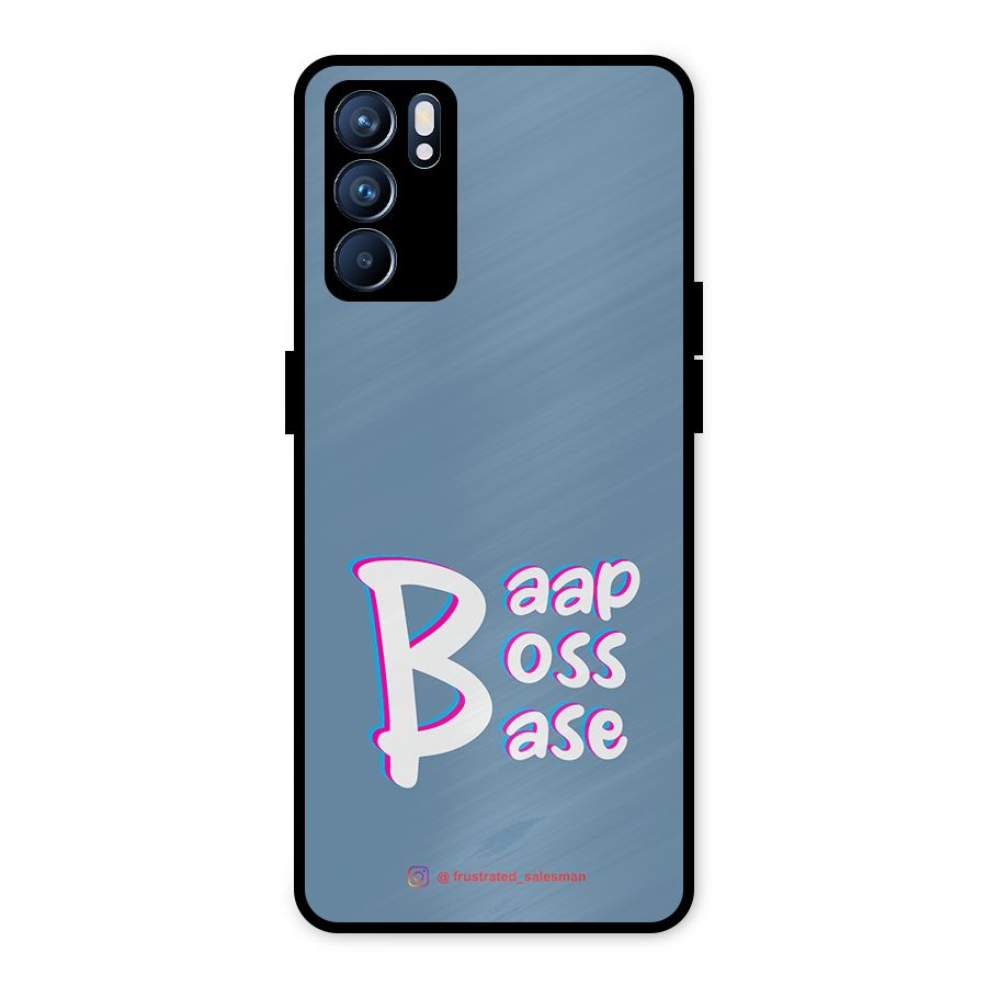 Baap Boss Base SteelBlue Metal Back Case for Oppo Reno6 5G