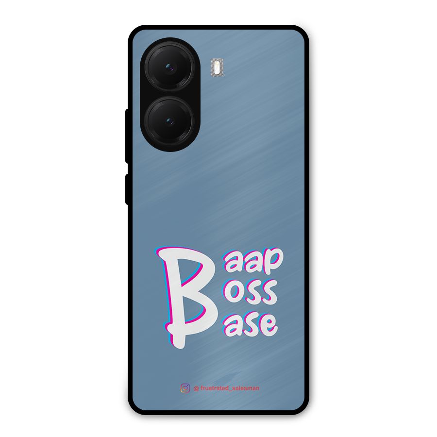 Baap Boss Base SteelBlue Metal Back Case for Poco X7 Pro
