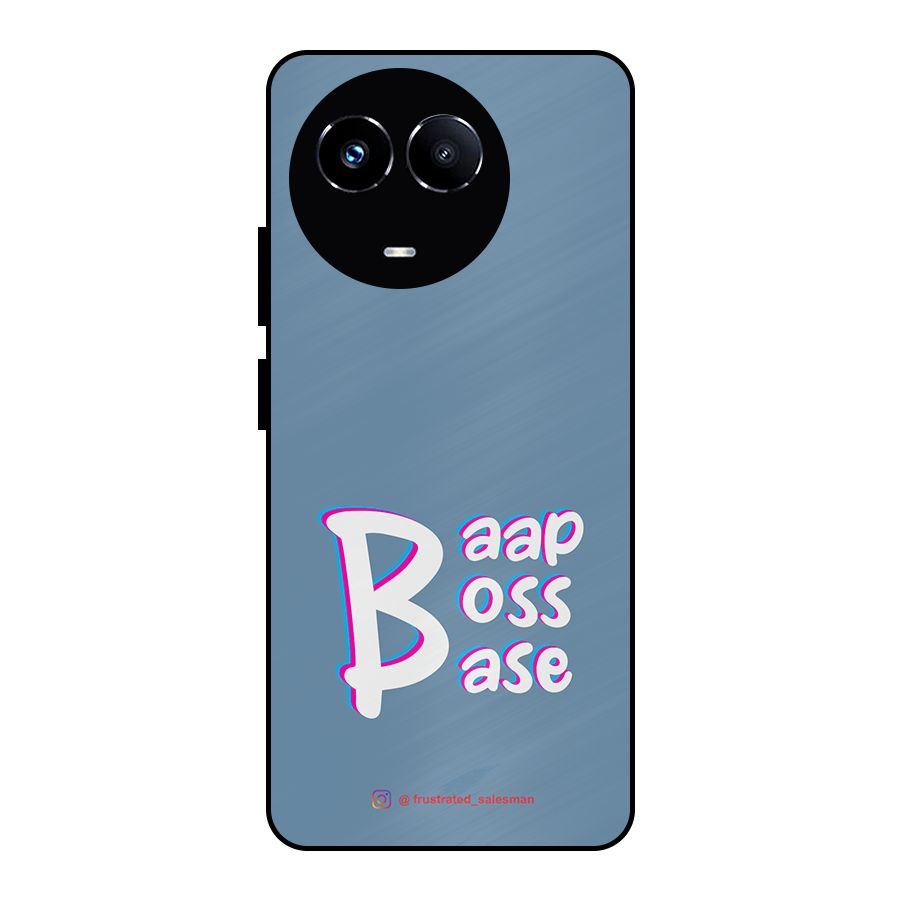 Baap Boss Base SteelBlue Metal Back Case for Realme 11 5G