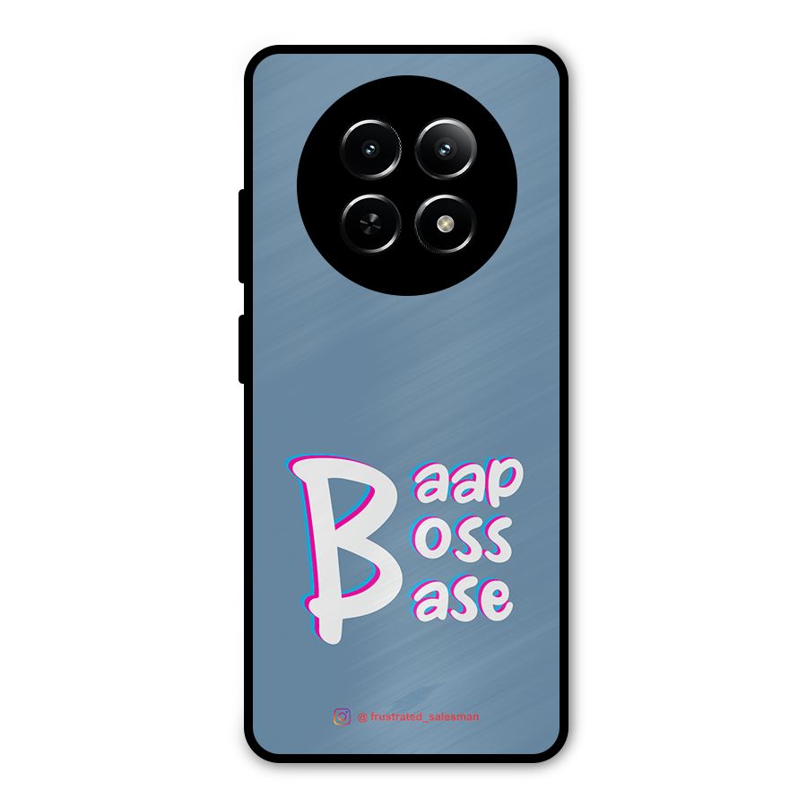 Baap Boss Base SteelBlue Metal Back Case for Realme 12x 5G