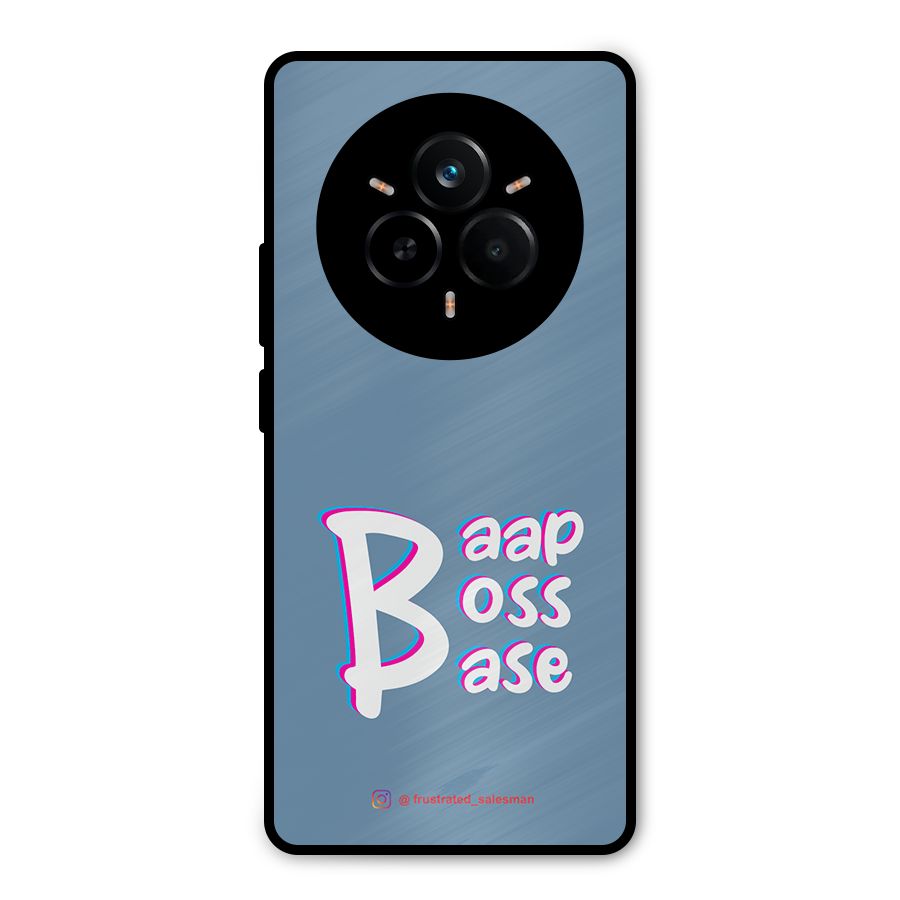 Baap Boss Base SteelBlue Metal Back Case for Realme 14 Pro
