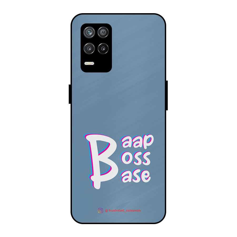 Baap Boss Base SteelBlue Metal Back Case for Realme 8s 5G