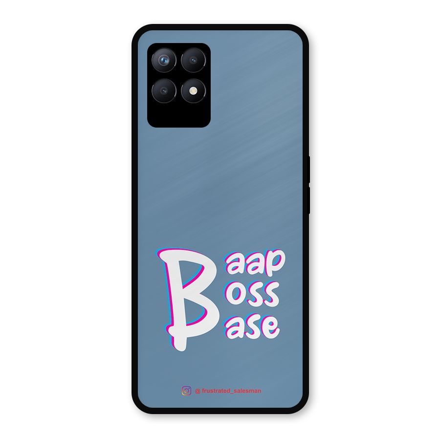Baap Boss Base SteelBlue Metal Back Case for Realme Narzo 50