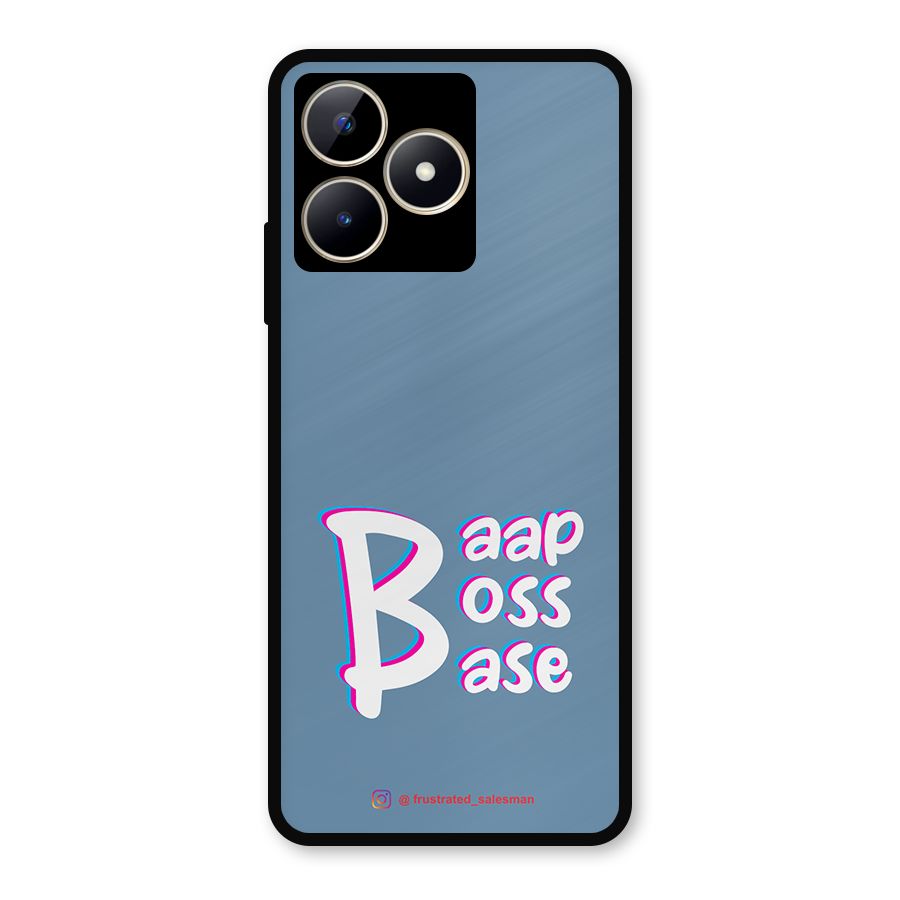 Baap Boss Base SteelBlue Metal Back Case for Realme Narzo N53