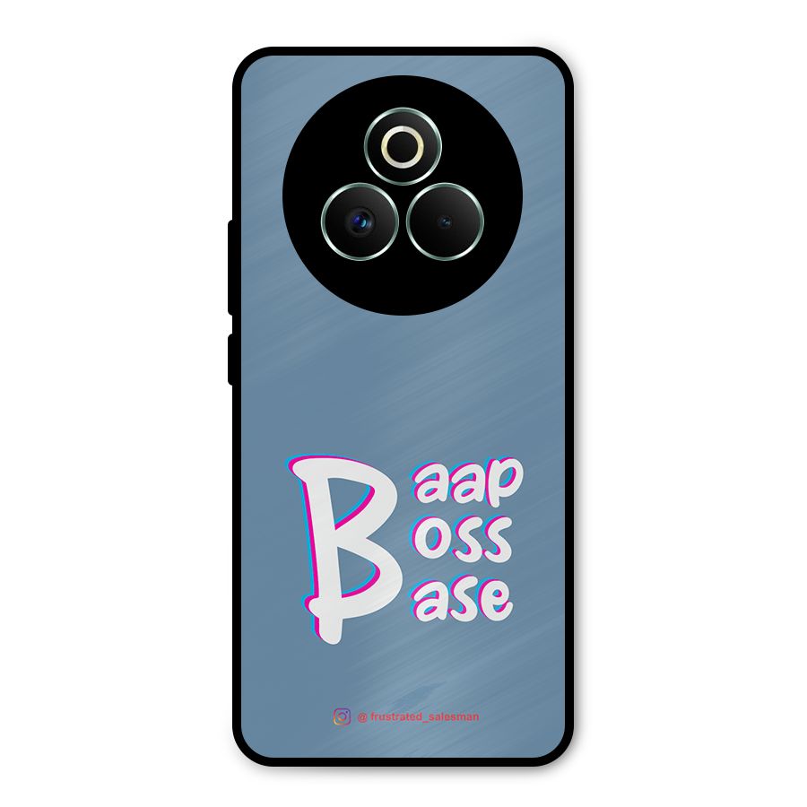 Baap Boss Base SteelBlue Metal Back Case for Realme P3 Pro