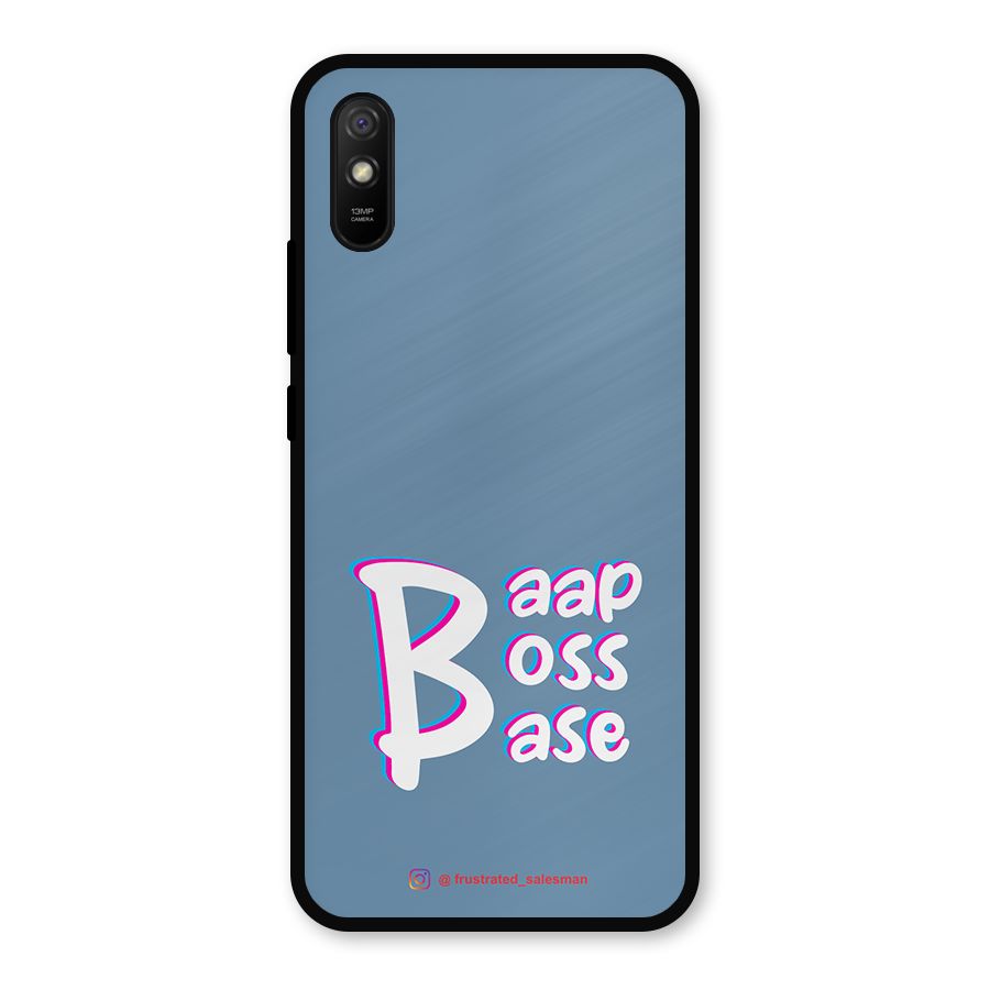 Baap Boss Base SteelBlue Metal Back Case for Redmi 9i