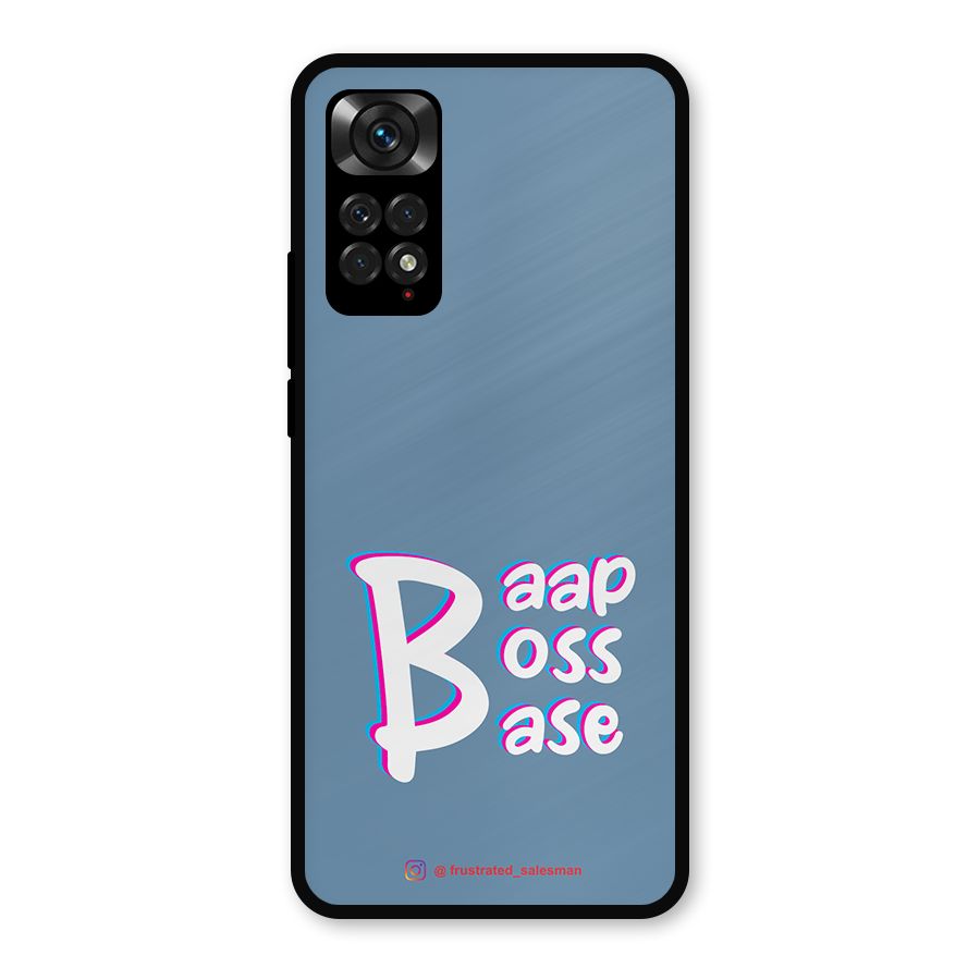 Baap Boss Base SteelBlue Metal Back Case for Redmi Note 11s