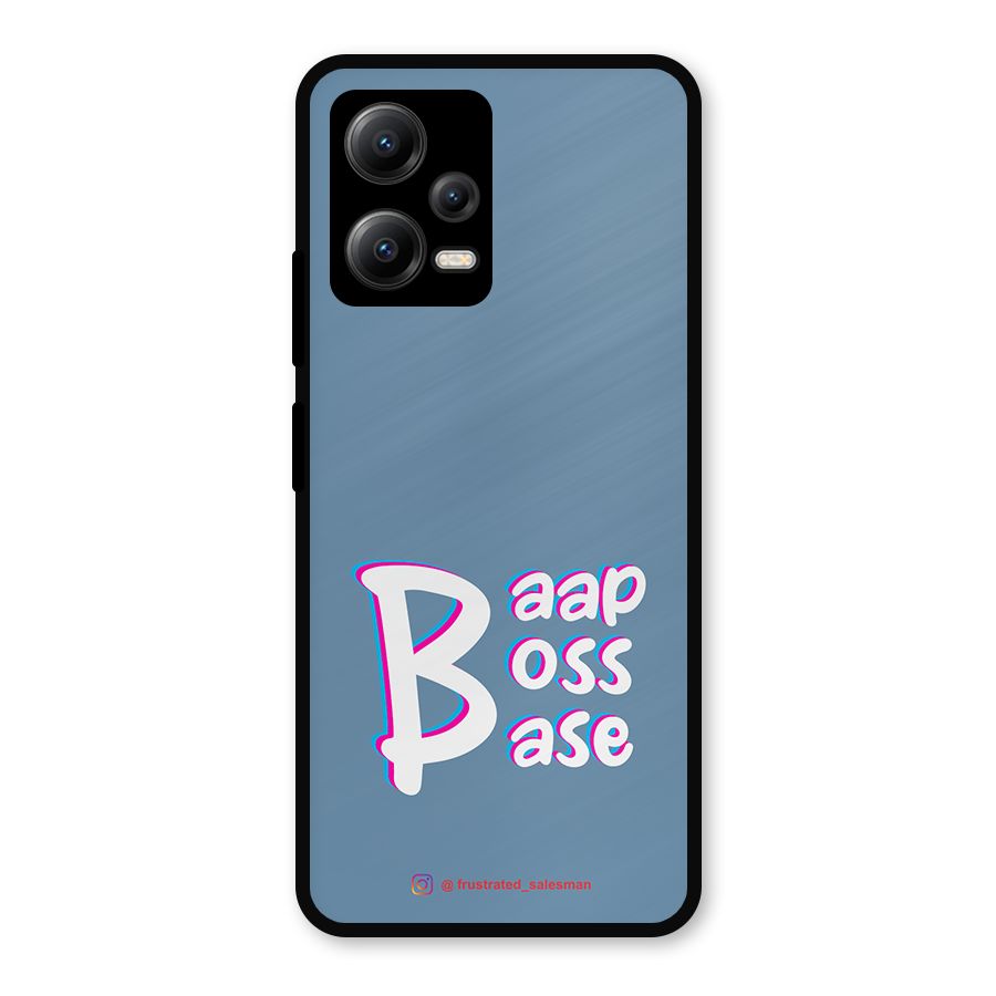 Baap Boss Base SteelBlue Metal Back Case for Redmi Note 12 5G
