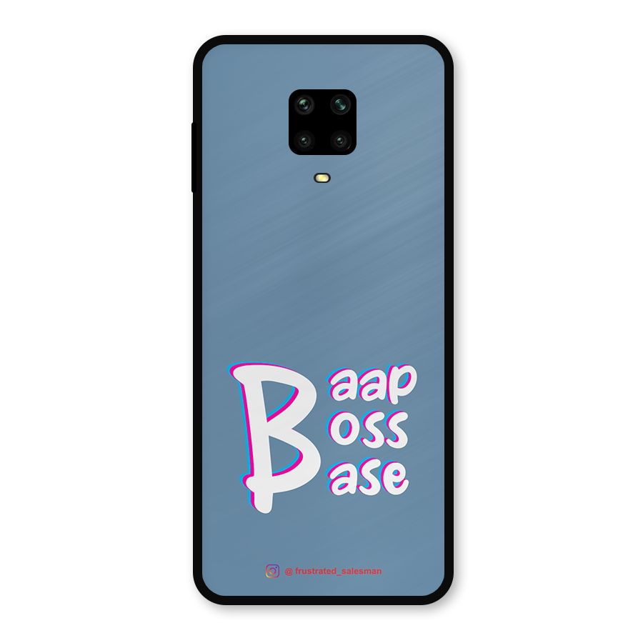 Baap Boss Base SteelBlue Metal Back Case for Redmi Note 9 Pro Max