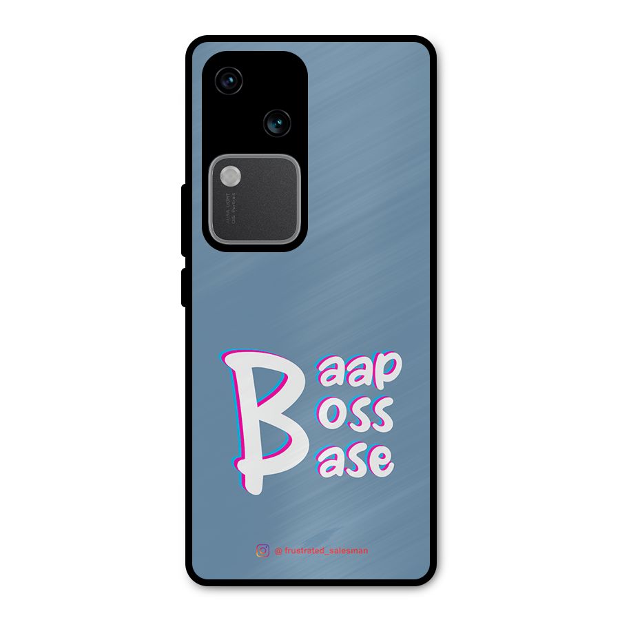 Baap Boss Base SteelBlue Metal Back Case for Vivo V30
