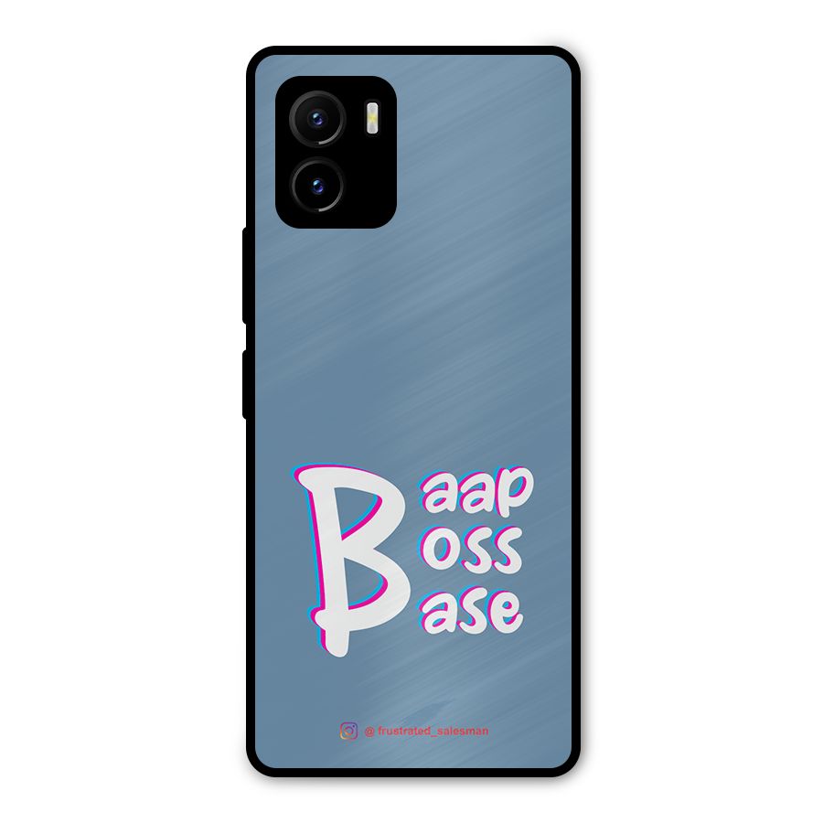 Baap Boss Base SteelBlue Metal Back Case for Vivo Y15s