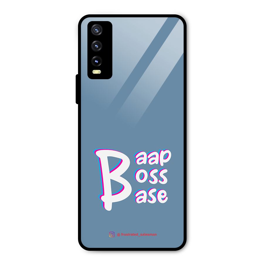 Baap Boss Base SteelBlue Metal Back Case for Vivo Y20 2021