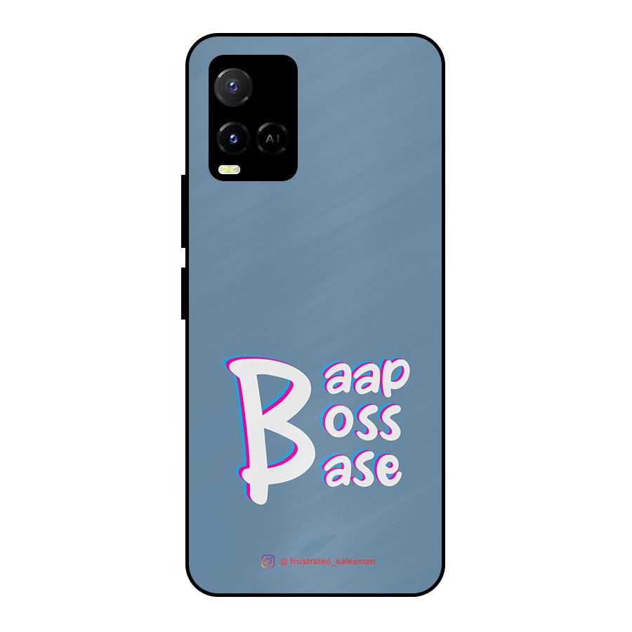 Baap Boss Base SteelBlue Metal Back Case for Vivo Y21T