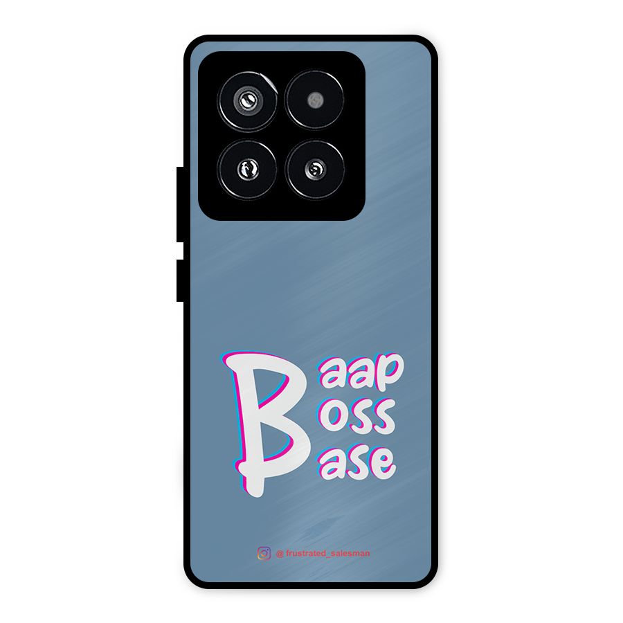 Baap Boss Base SteelBlue Metal Back Case for Xiaomi 14 Pro