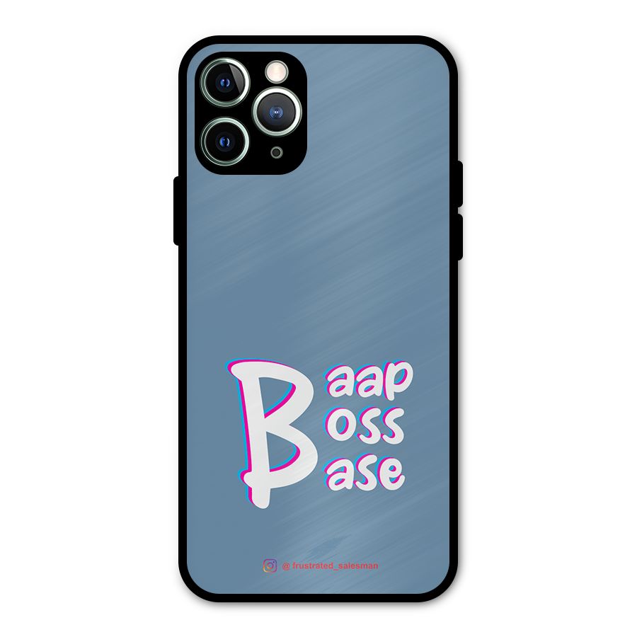 Baap Boss Base SteelBlue Metal Back Case for iPhone 11 Pro Max