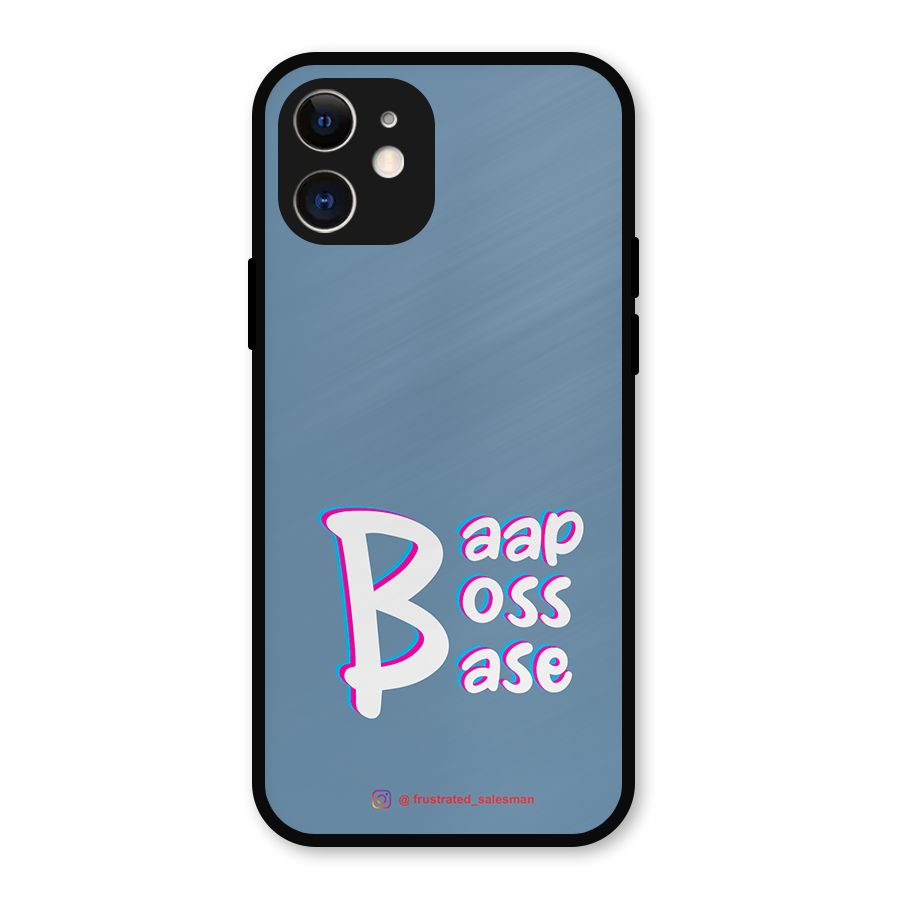 Baap Boss Base SteelBlue Metal Back Case for iPhone 12