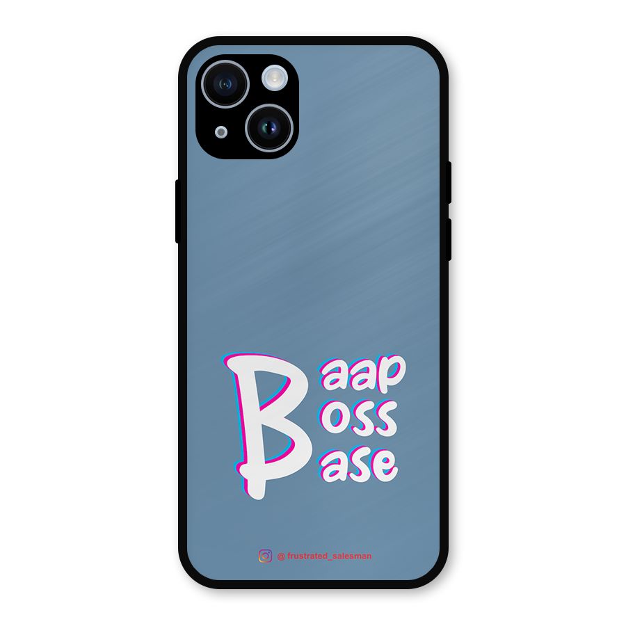 Baap Boss Base SteelBlue Metal Back Case for iPhone 14