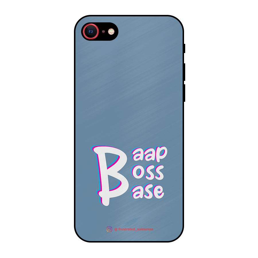 Baap Boss Base SteelBlue Metal Back Case for iPhone SE 2022