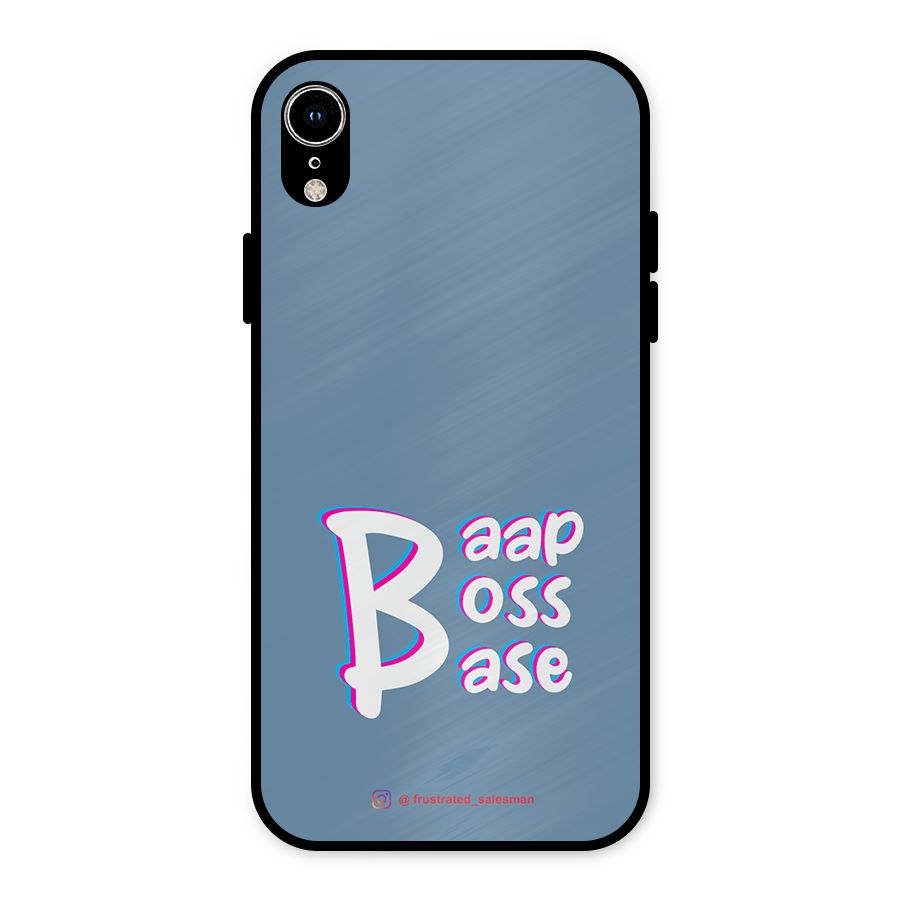 Baap Boss Base SteelBlue Metal Back Case for iPhone XR