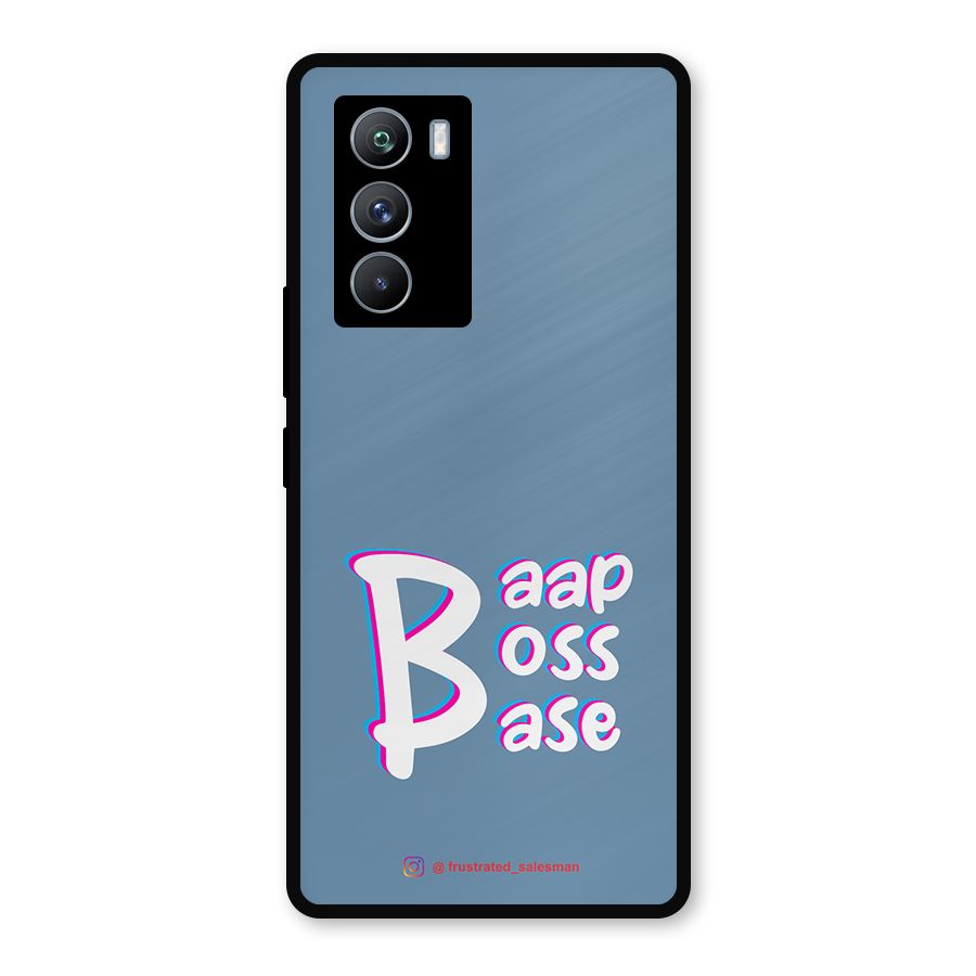 Baap Boss Base SteelBlue Metal Back Case for iQOO 9 SE