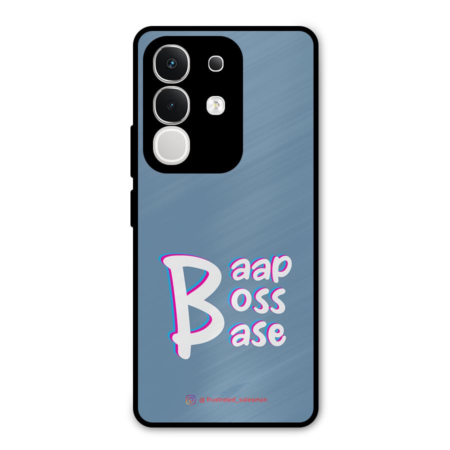 Baap Boss Base SteelBlue Metal Back Case for iQOO Z10x