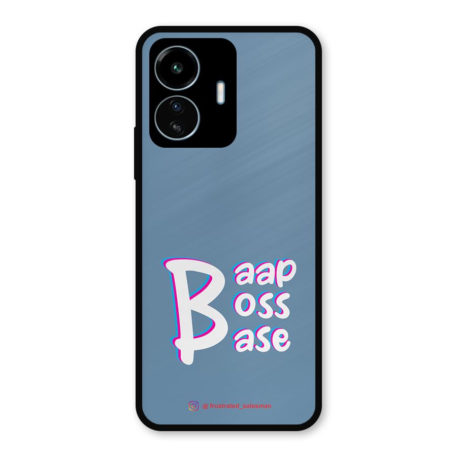 Baap Boss Base SteelBlue Metal Back Case for vivo iQOO Z6 Lite 5G