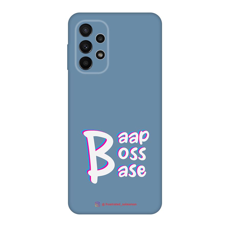 Baap Boss Base SteelBlue Original Polycarbonate Back Case for Galaxy A23