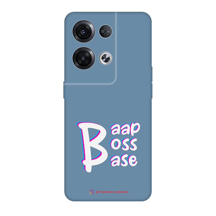 Baap Boss Base SteelBlue Original Polycarbonate Back Case for Oppo Reno8 Pro 5G