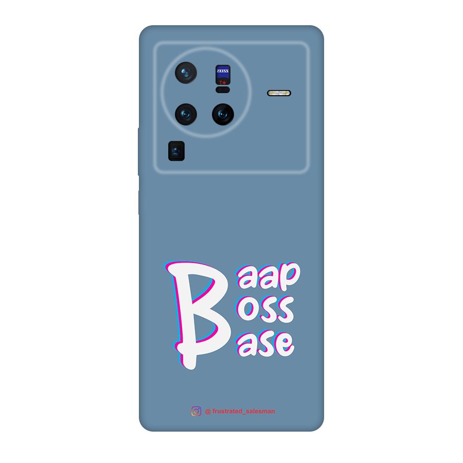 Baap Boss Base SteelBlue Original Polycarbonate Back Case for Vivo X80