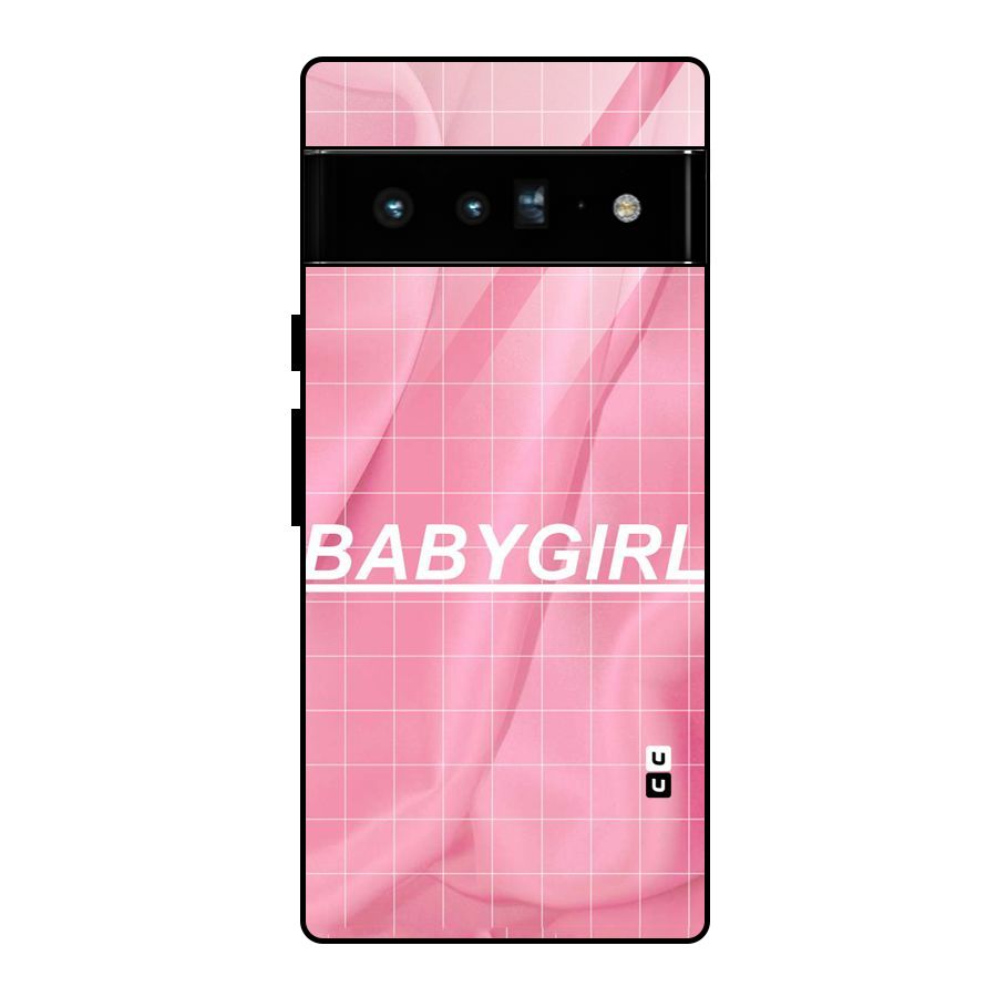 Baby Girl Check Glass Back Case for Google Pixel 6 Pro