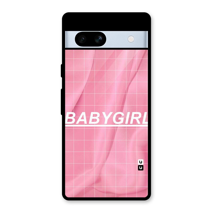 Baby Girl Check Glass Back Case for Google Pixel 7a