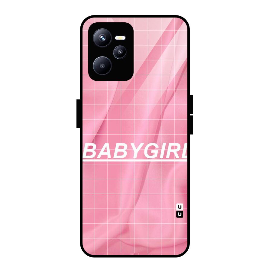 Baby Girl Check Glass Back Case for Realme C35