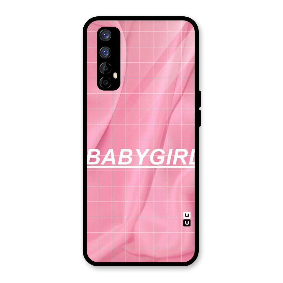 Baby Girl Check Glass Back Case for Realme Narzo 20 Pro