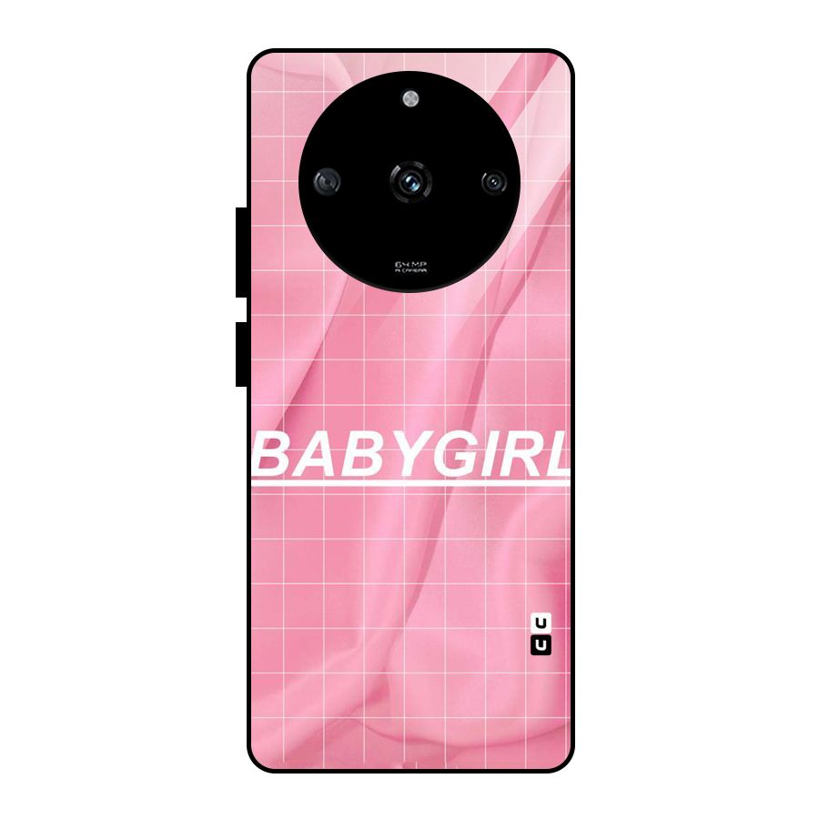 Baby Girl Check Glass Back Case for Realme Narzo 60 5G