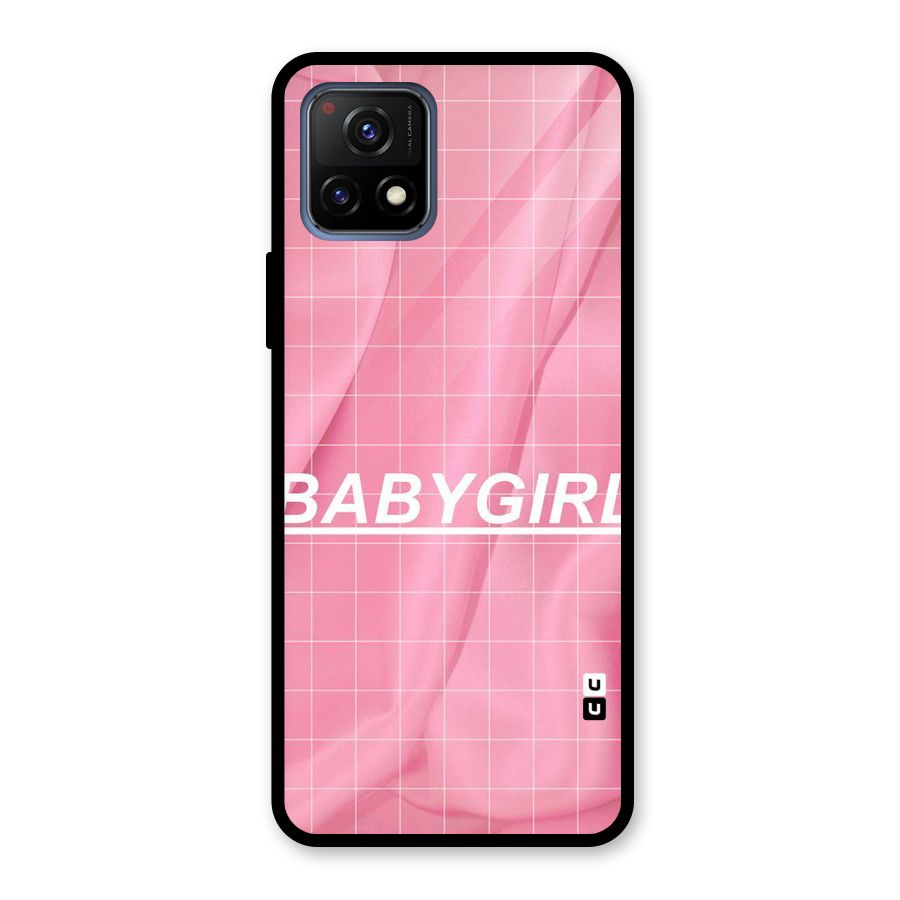 Baby Girl Check Glass Back Case for Vivo Y72 5G