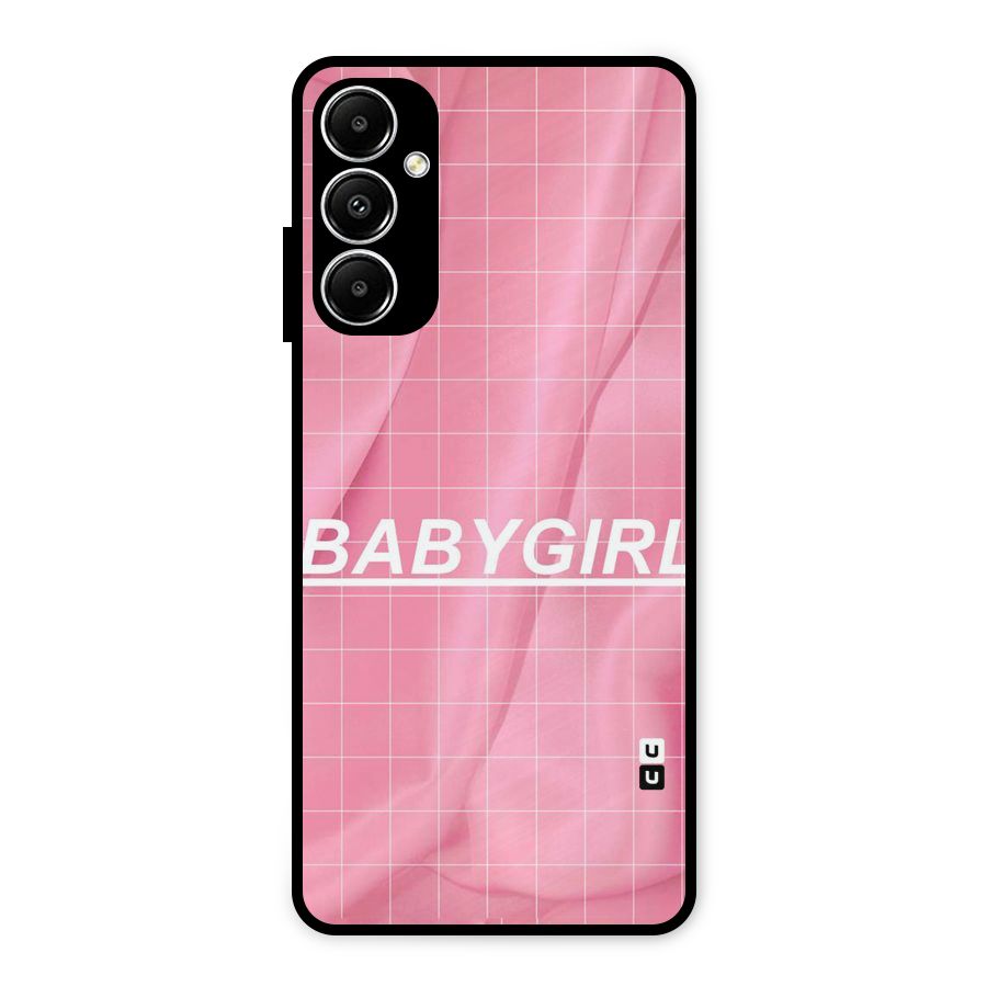 Baby Girl Check Metal Back Case for Galaxy A05s