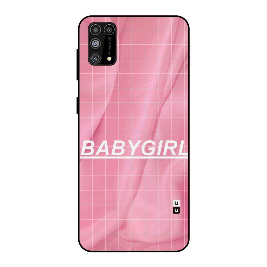 Baby Girl Check Metal Back Case for Galaxy F41