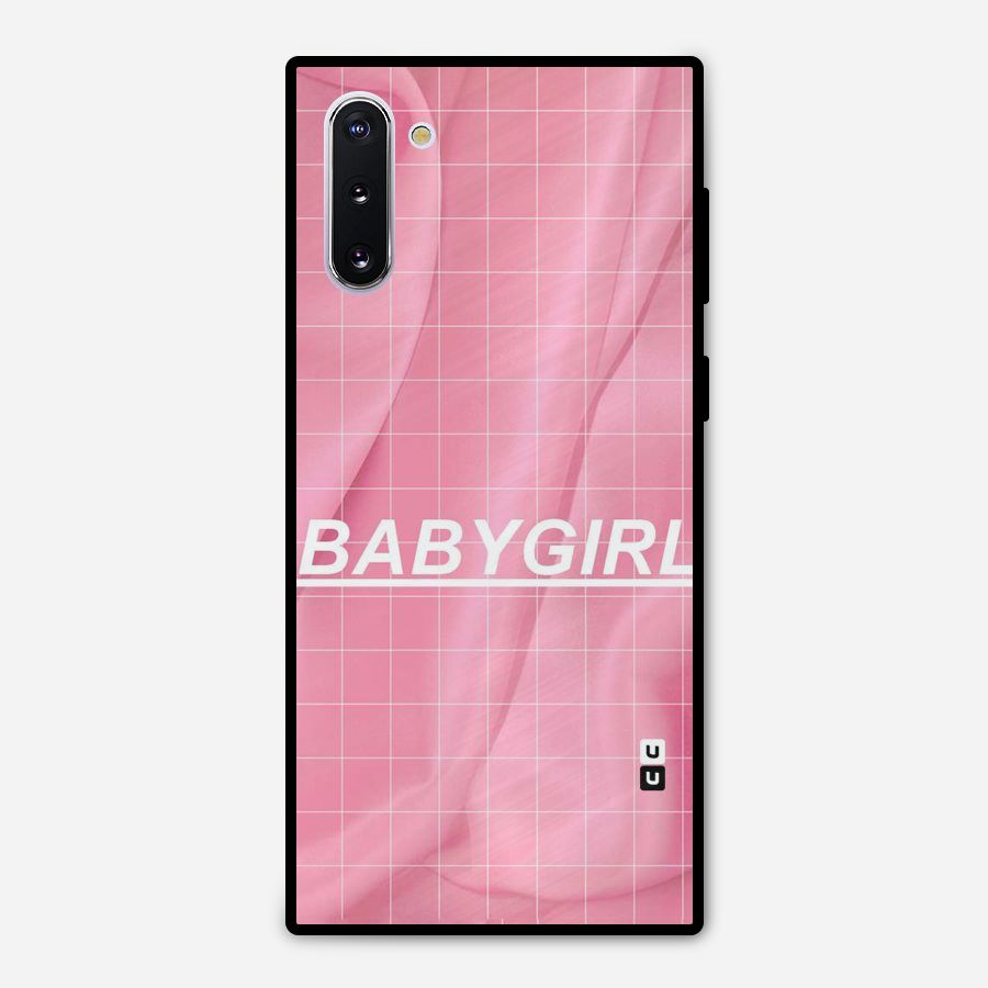 Baby Girl Check Metal Back Case for Galaxy Note 10