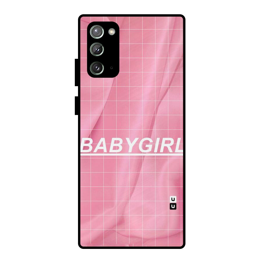 Baby Girl Check Metal Back Case for Galaxy Note 20